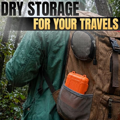 2 Pcs Small Waterproof Box – Compact Size, Lightweight, Easy to Carry Dry Storage Box 4.92x2.95x1.53" – Small Waterproof Case with Foam Insert for Broadhead Storage, Hiking, Travel Use & Camping Gear