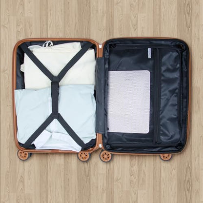 Romswi 30" Hardside Checked Luggage, Large Checked Suitcase with Dual Spinner Wheels, Hardshell Suitcase with TSA Lock,YKK Zipper, Scratch-Resistantr Green