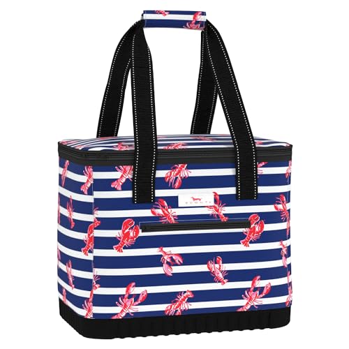 SCOUT The Stiff One - Large, Soft, Lightweight, Insulated Cooler with Hard Bottom, Beach, Family, Travel, Picnic Cooler - color: Catch of the Day