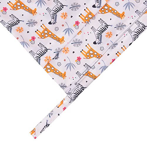 babygoal Wet Dry Bags for Baby Cloth Diapers, Washable Travel Bags, Beach, Pool, Gym Bag for Swimsuits & Wet Clothes with Two Zippered Pockets 3 Pack, 3LN25 - color: Giraff and bear