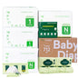 PurComfy Baby Diapers Essential Kit, Size N (96Ct) & Size 1 Diapers (104Ct), 6 Water Wipes (360Ct), 4 Travel Wipes (32Ct) and 2 Dry Wipes(120Ct), Baby Essentials Kit for Sensitive Skin, Total 712 Ct - size: Size N(96)+1(104)+Wipes(360ct)+Dry Wipes(120ct)