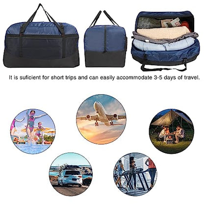 REDCAMP Foldable Travel Bag, Large Sports Bag, 75L/96L/100L, Lightweight Waterproof Tote Bag - color: Blue 100L