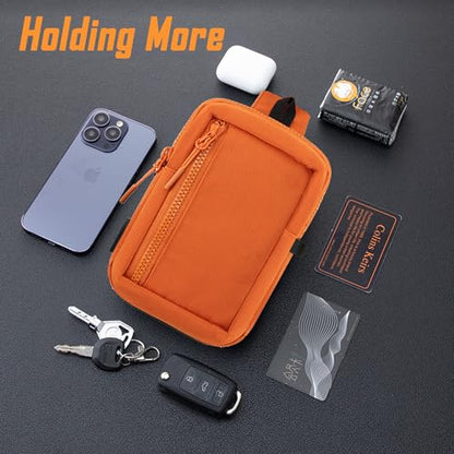 USHAKE Small Crossbody Bags for Women Men - Mini Sling Bag for Traveling and Hiking - color: Orange