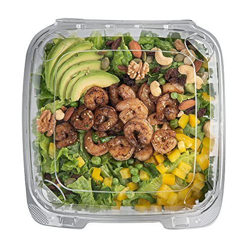 Restaurantware Thermo Tek 45.7 Ounce Clamshell Containers 100 Anti-Fog To Go Food Containers - Freezable Rectangle Clear Plastic Food Packaging Containers Disposable - size: 46 oz