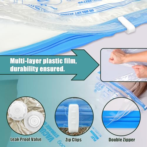 Travel Vacuum Bags with Electric Pump, Vacuum Travel Bags for Luggage and Suitcase, Combo 15 Pack - size: 15-combo