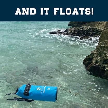 Enthusiast Gear Insulated Dry Bag Floating Cooler – 10L / 15L / 25L Roll Top, Leak Proof, Waterproof, Collapsible, with Padded Shoulder Strap - Perfect for Kayaking Fishing Beach - color: Blue, size: 10 Liter