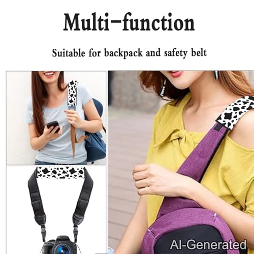 Cow Print Seat Belt Cover Pad Comfortable Driving Seatbelt Shoulder Pad Cushions 2 PCS Easy to Install Anti-Slip Shoulder Strap Protect Universal Auto Seat Straps - color: Cow Print