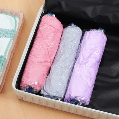 DOITOOL 12 Pcs Roll up Compression Bags Vacuum Seal Clothes Storage Bags Travel Packing Organizer Space Saver for Luggage and Home Storage