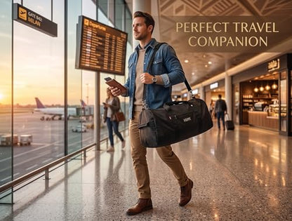 Heavy Duty Cargo Duffel Large Sport Gear Drum Set Equipment Hardware Travel Bag Rooftop Rack Bag - color: Black, size: 21" x 10" x 9"