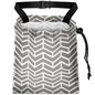 Car Trash Bag Hanging Back of Seat with Adjustable Snap Buckle Strap Cute Printed Drawstring Garbage Bags for Car-Grey White - color: Grey White Car Trash Bag