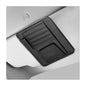 Small Leather Car Sun Visor Organizer, Auto Visor Pouch Card Sleeve Pocket with Sunglasses Clip, Multifunctional Sunvisor Wallet Holder for Driving License Pen Tickets (Black)