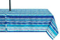 YiHomer Indoor Outdoor Tabletop for Spring Summer Decorations, Picnics and Dinner Parties - Stain and Water Resistant, Crayon Art (Ocean), Zipper Tablecloth, 60 x 120 Rectangle with Umbrella Hole - size: 120" x 60" (Zipper)