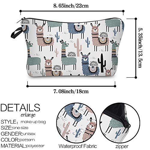 Deanfun Small Makeup Case - Cute and Waterproof Cosmetic Bag for Women(Cactus Camel D5-51444) - color: Cactus Camel 51444