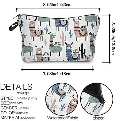 Deanfun Small Makeup Case - Cute and Waterproof Cosmetic Bag for Women(Cactus Camel D5-51444) - color: Cactus Camel 51444