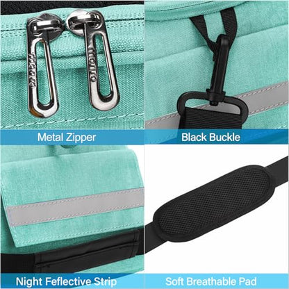 MOSISO Bike Rack Bag, Waterproof Bicycle Trunk Pannier Rear Seat Pouch Cycling Bike Carrier Backseat Storage Luggage Saddle Shoulder Bag - color: Turquoise