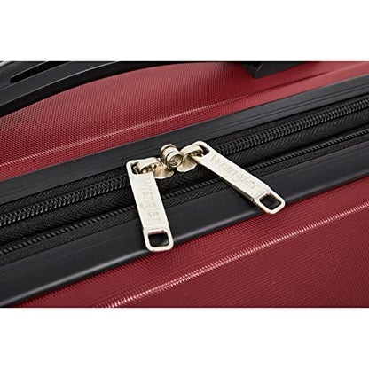 Wrangler 4 Piece Miami Luggage and Packing Cubes Set, Red - color: Red, size: 4 Piece Set