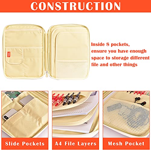 Lanola A4 Document Bags Portfolio Waterproof Business File Holder Travel Gear Organizer Electronics Accessories Bag - color: Black