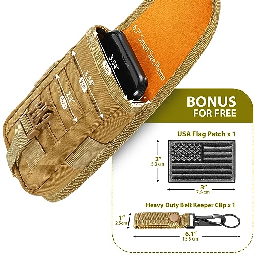 SOWHUP Tactical Molle Pouch Cell Phone Pouch Holster Small Utility EDC Pouch Gadget Organizer Bag - color: MC2