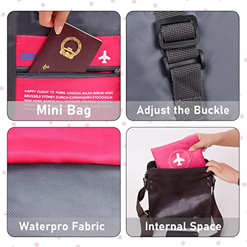 Foldable Travel Duffel Bag 2PCS Sports Gym Tote Water Resistant Carry on Luggage bag Weekender Overnight Bag (Pink+Blue) - color: Blue+Pink