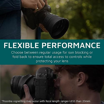 KUVRD - Universal Lens Hood - Fits 99% of Lenses, Element Proof, Lifetime Coverage - size: Small - (S|54) + Medium - (M|72) - 2 Pack Bundle