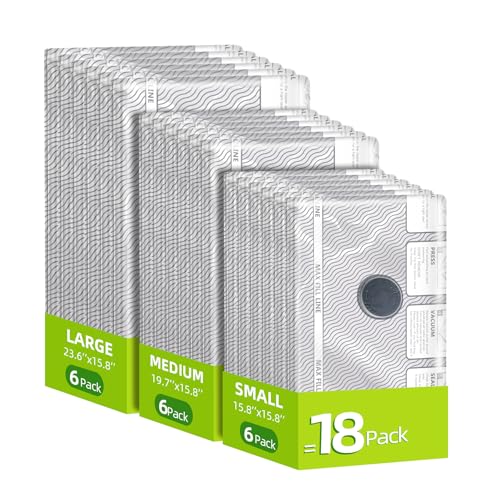 18 Pack Travel Vacuum Bags for Clothing,Compression Seal Packing Cubes for Suitcase Backpack,Vacuum Seal Bags for Clothing,Carry-on Size Space Saver Storage Bags 80% for Travel & Home(No pump) - style: 18 Vacuum Bags