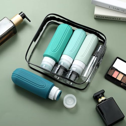Mrsdry 16 Pack Travel Bottles for Toiletries, Oversize 6oz Silicone Travel Containers, Leak Proof Refillable Liquid Shampoo And Conditioner Travel Essentials - color: Mint