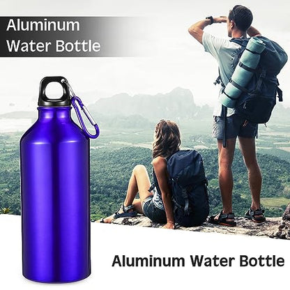 CHENGU Aluminum Water Bottle 20 oz Reusable Bottles Lightweight Leak Proof Aluminum Sports Travel Bottles with Twist Cap Buckle for Gym, Hiking, Cycling, Camping, Fishing - color: Blue