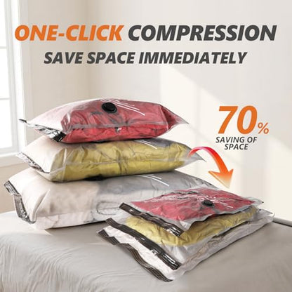 Rechargeable Wireless Pump Travel Vacuum Bags Set,Vacuum Storage Bags Portable Space Saver Bags for Travel, Home, Vacuum Compression Packing Seal for Clothes Seasonal Storage 12 Combo Set - size: 12 Combo Size