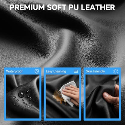 GTPLAYER Gaming Chair,Office Chair with Pocket Spring Lumbar Support, Ergonomic Comfortable Wide Office Desk Computer Chair with Outward Fixed Soft Armrests and Footrest (PU Leather, Black) - color: Black