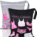 Shappy 2 Pack Large Travel Laundry Bags, Large Wet Dry Waterproof Dirty Clothes Bag for Suitcase, Swimsuit Beach Gym College Dorm Wet Bag(Dress Style) - style: Dress Style