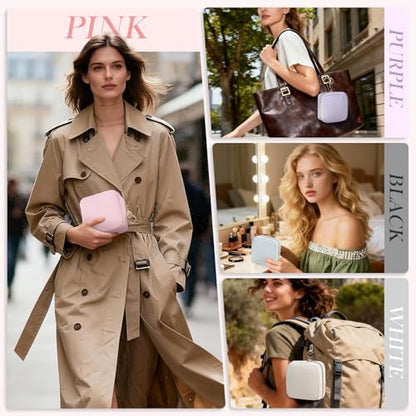 4.9" Small Makeup Bag for Purse, PU Leather Mini Cosmetic Bag with Ring Buckle, Portable Small Makeup Travel Toiletry Pouches for Daily Use/Travel/Birthday/Wedding/Christmas (Beige) - color: Beige-4.9 inch