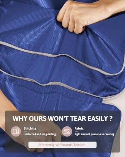 Meowoo 7 Set Compression Packing Cubes for Travel, Durable Ripstop Mesh Suitcase Organizer with Shoe Bag, Ultralight & Expandable Space Saver Travel Cubes - color: Blue