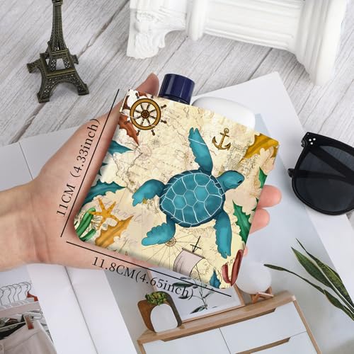 2Pcs PU Leather Small Squeeze Coin Purse Pouch Mini coin Bag Unique And Cute Wallet Cosmetic Bags Change Bag For Women Girls Men Map Turtle Pattern - color: Map Turtle Pattern