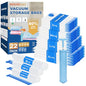 HOUSE DAY 22 Pack Vacuum Storage Bags with Pump,Space Saving Vacuum Seal Bags For Clothing Travel,4 Jumbo/4 Large/4 Medium/4 Small, 2S/2XS/2XXS Roll Up Bags, Hand Pump Included, Sealer Clothes Storage - size: 22 Pack