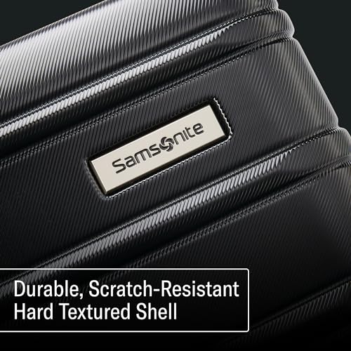 Samsonite Omni 2 Hardside 3 Piece Set - Includes Global Carry-On, Medium, & Large Checked Suitcases - 360° Dual Spinner Wheels - Integrated TSA Lock & Expansion - Amazon Exclusive - Midnight Black - color: Midnight Black, size: 3-Piece Set (Carry on/Mediu