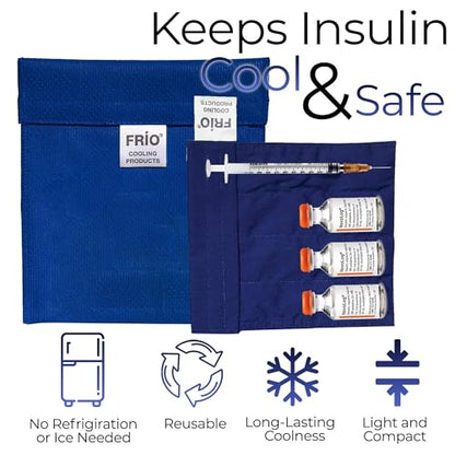 FRIO Cooling Wallet - Insulin Cooler for 45+ Hours of Stress Free On The Go - Blue - Small - color: Blue, size: Small