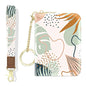 Aiawoxc Credit Card Holder, Small RFID Wallet Slim Leather Card Organizer Case with Zipper and Wristlet Strap, Boho Leaves - color: B-Leaf, size: Wrist Strap