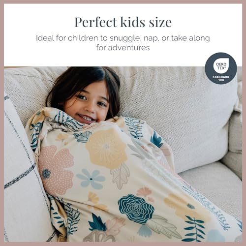 Beddy's Little Roamer Blanket - Travel Blanket for Toddlers & Kids - Packable with Carrying Bag - Lightweight & Cozy - Machine Washable - Take Flight Design - color: Light Blue