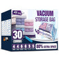 HIBAG Vacuum Storage Bags, 30-Pack Space Saver Vacuum Storage Bags, Vacuum Seal Bags for Clothing, Clothes, Comforters and Blankets (30C) - size: 30-COMBO