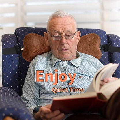 Head Pillow for Recliner Chair，for Sofa, Recliner Neck Pillow, Bone Couch Neck Pillow (Brown) - color: Brown