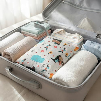 HAMUR Baby Diaper Bag Organizer – Compact & Foldable Stroller Pouch for Newborn Essentials | Travel-Friendly | Fits Boys & Girls (Animal) - color: Animal