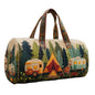 Hippie Van Quilted Duffle Bag Weekender Travel Bag Carry-On Luggage for Overnight Trips Boho Hippie Journey Duffel Bag Gym Yoga Tote (Style 4, Large (18" L x 9" W x 9" H))
