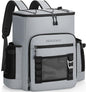 Hulongo Cooler Backpack, 30L Insulated Leakproof Soft Cooler Bag for 52 Cans, Lightweight Backpack for Beach, Picnic, Camping, Hiking, Fishing and Travel - color: Grey