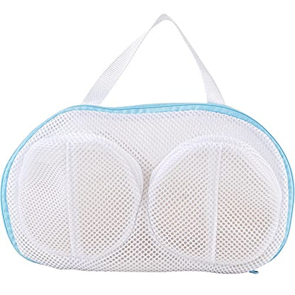 Mesh Bra Laundry Bag Underwear Pouch Travel Organizer Bag(Blue)