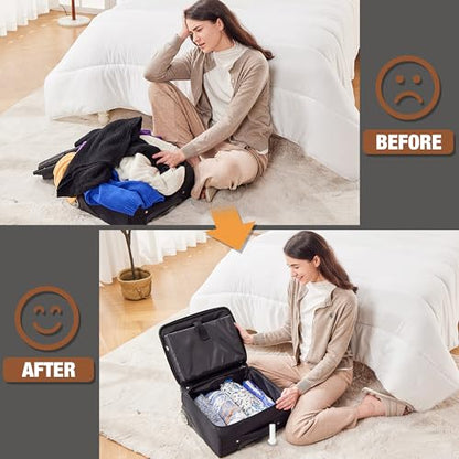 Travel Vacuum Bags with Electric Pump, Vacuum Travel Bags for Luggage and Suitcase, Clothes Clothing, Small 10 Pack - size: Small