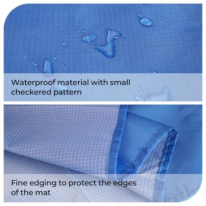 Large Size Beach Mat 75"x75" – Outdoor Picnic Blanket, Waterproof Sand Mat for Camping, Grass & Travel, Portable Foldable Ground Mat with Bag