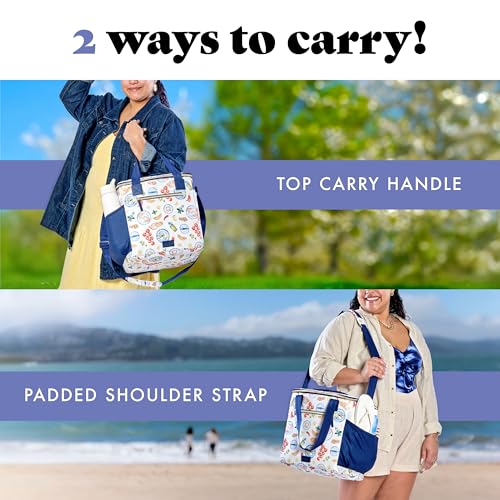 Fit & Fresh, 24-Can Soft Cooler Bag Insulated Leak-Resistant, Portable Soft Cooler, Large Cooler, Soft Sided Cooler Bag, Travel Cooler, Al Fresco - color: Al Fresco