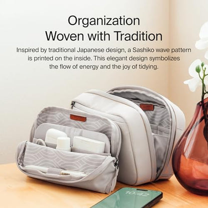 Orbitkey KonMari 2-in-1 Tech Acessory Pouch - Stone - color: Stone