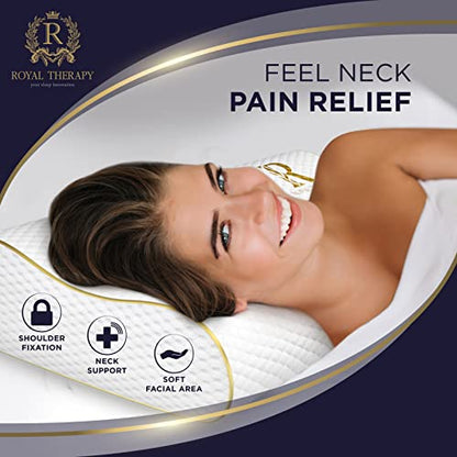 4-Layer Queen, Contour Pillow, Side and Back Sleepers, Orthopedic, Neck Support Pillow, for Neck Pain, CertiPUR-US - size: Extra Queen- 24 x 14 x 6.5"