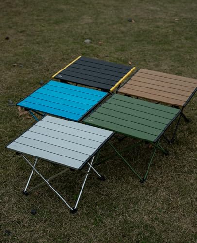 iClimb Ultralight Compact Camping Folding Table with Carry Bag (Green - L) - color: Green, size: Large